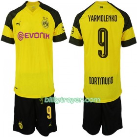 Billige Fotballdrakter Borussia Dortmund YARMOLENKO 9 Barn Hjemmedraktsett 2018/19 Kortermet